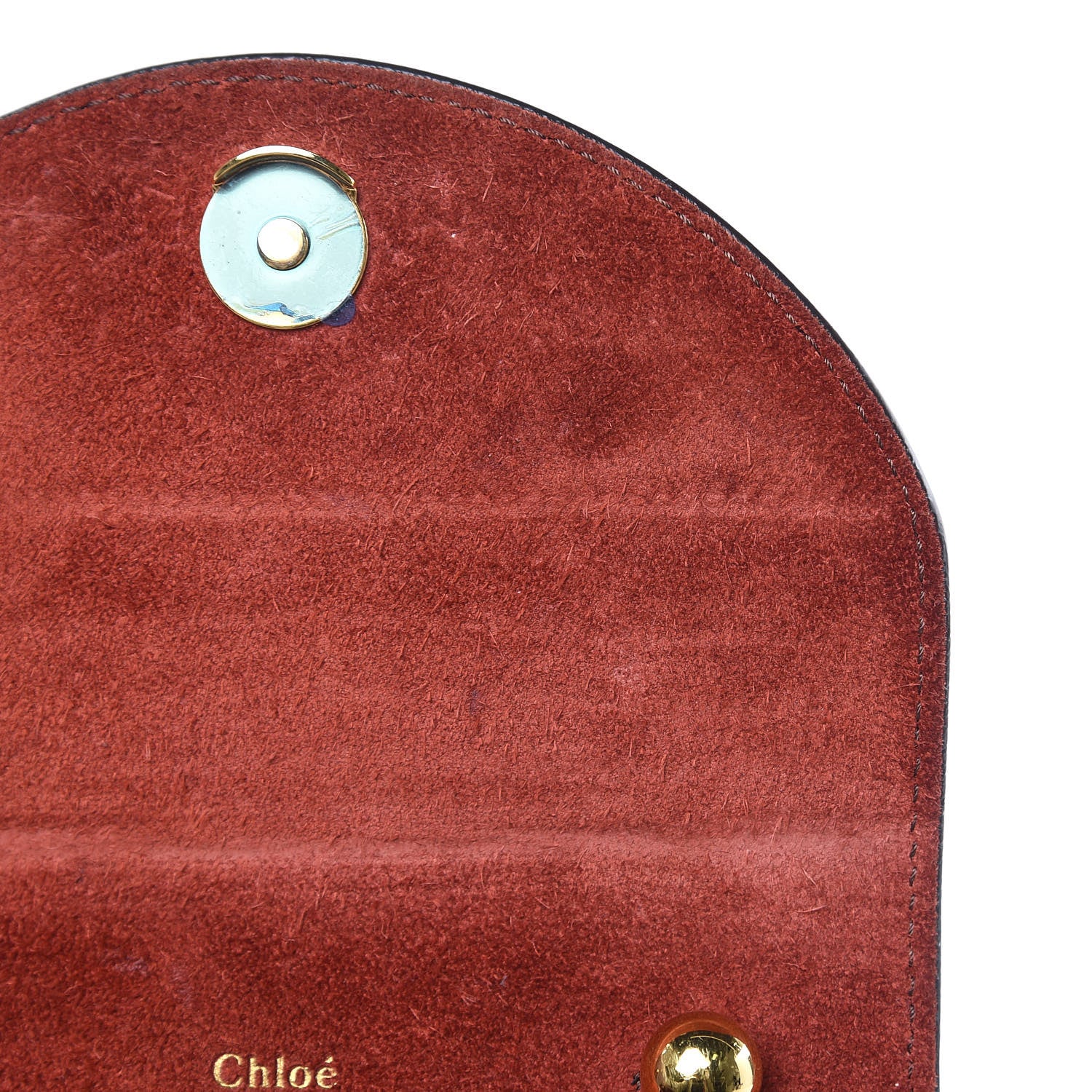 Chloe Calfskin Lizard Embossed Small Aby Lock Sepia Brown 11 of 12
