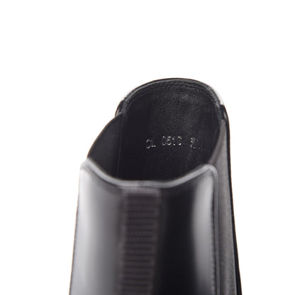Christian Dior Glazed Calfskin Crystal Tomboy Ankle Boots 38 Black 7 of 9