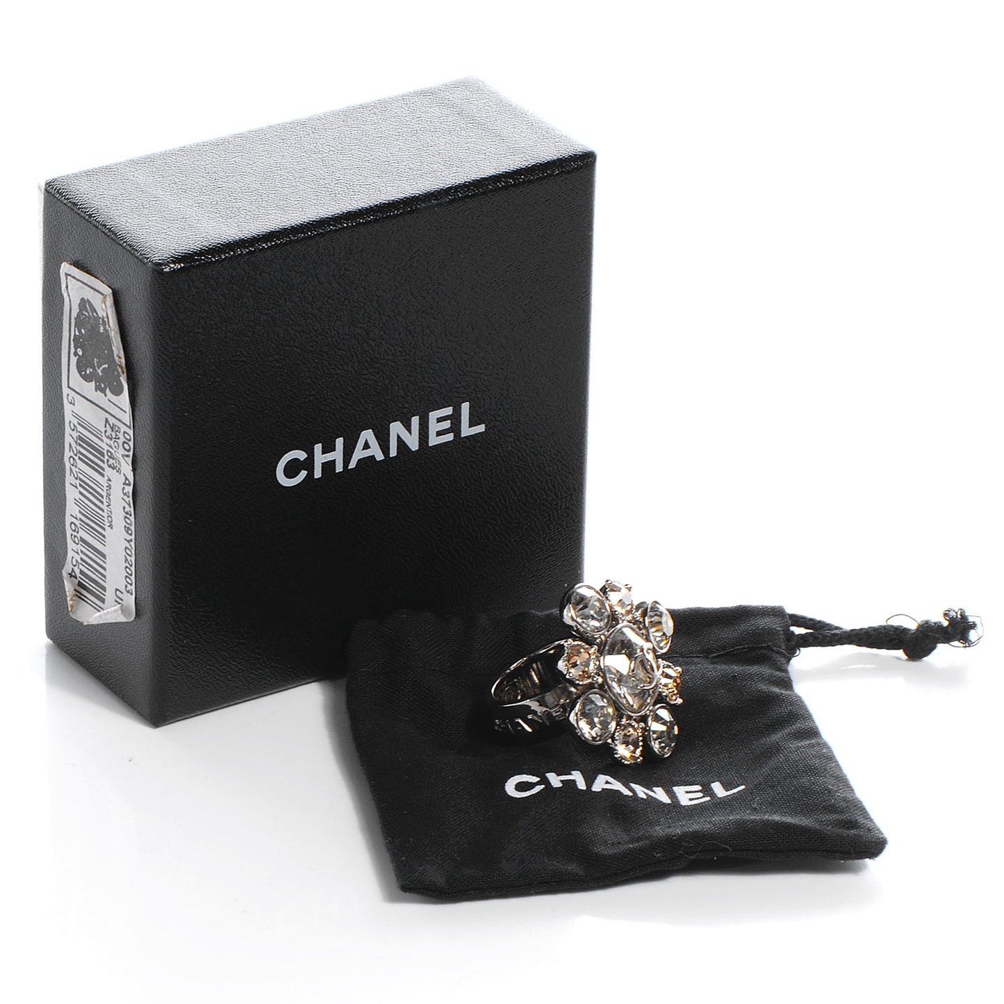 Crystal CC Ring Silver 6.5