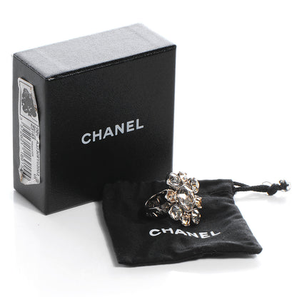 Chanel Crystal CC Ring Silver 6.5 5 of 6