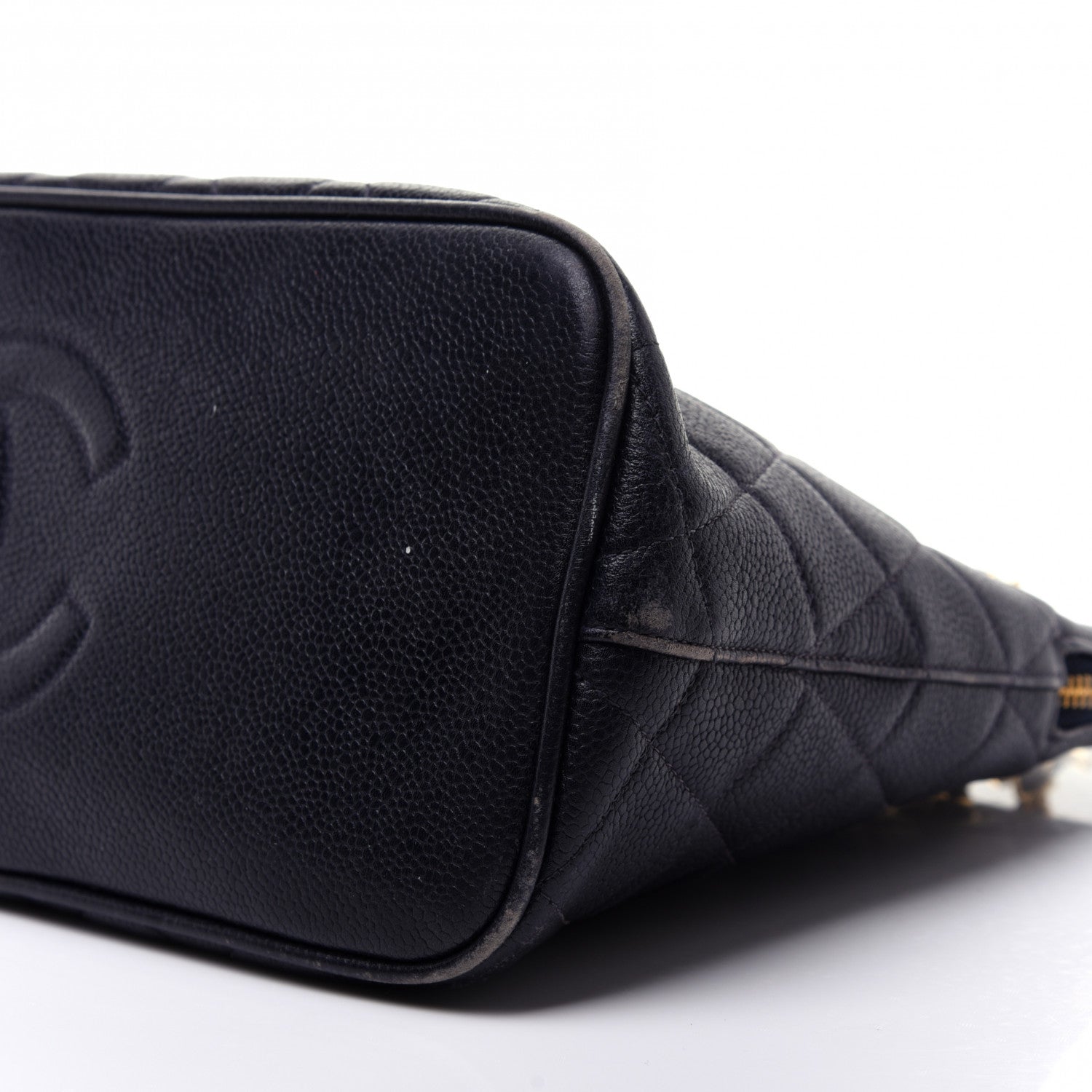 Chanel Caviar CC Tote Navy 7 of 16