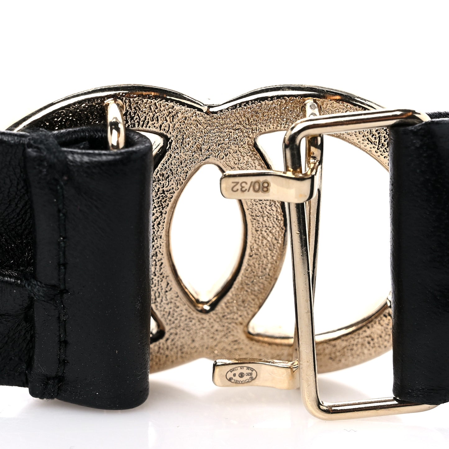 Lambskin Crystal CC Belt 80 32 Black
