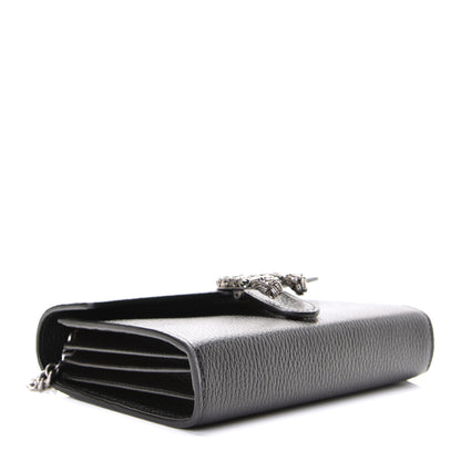Gucci Calfskin Mini Dionysus Chain Wallet Black 4 of 9