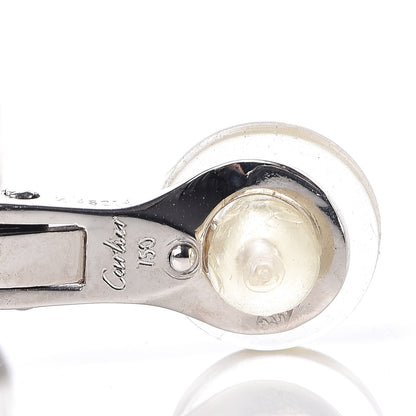 Cartier 18K White Gold Nouvelle Vague Clip-On Earrings 5 of 5