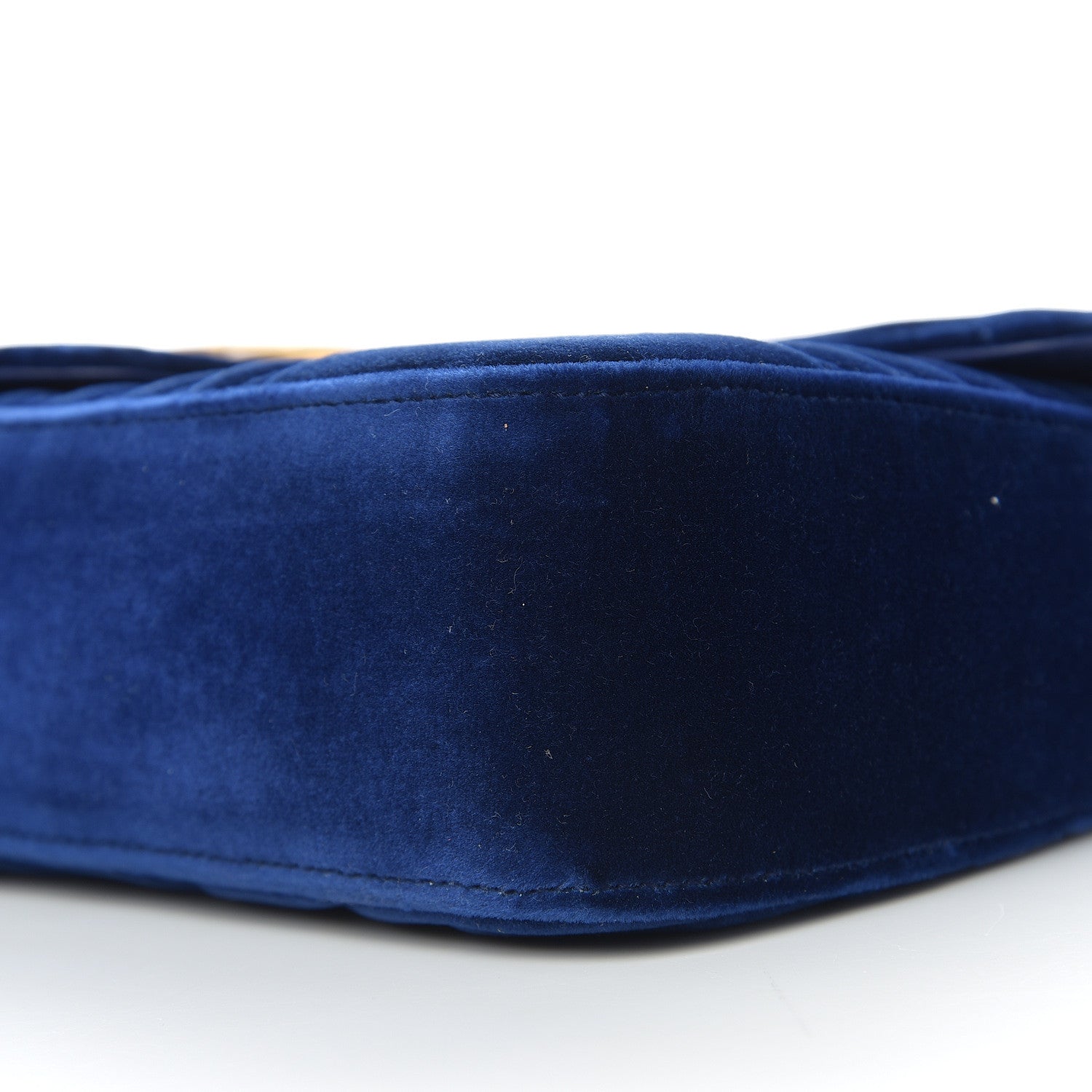 Gucci Velvet Matelasse Medium GG Marmont Shoulder Bag Cobalt Blue 8 of 9