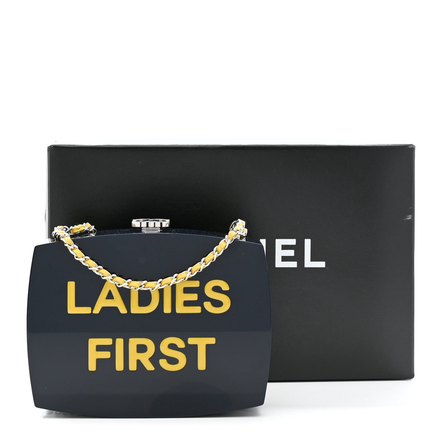 Chanel Plexiglass Evening In The Street 5x5=CC Small Clutch Dark