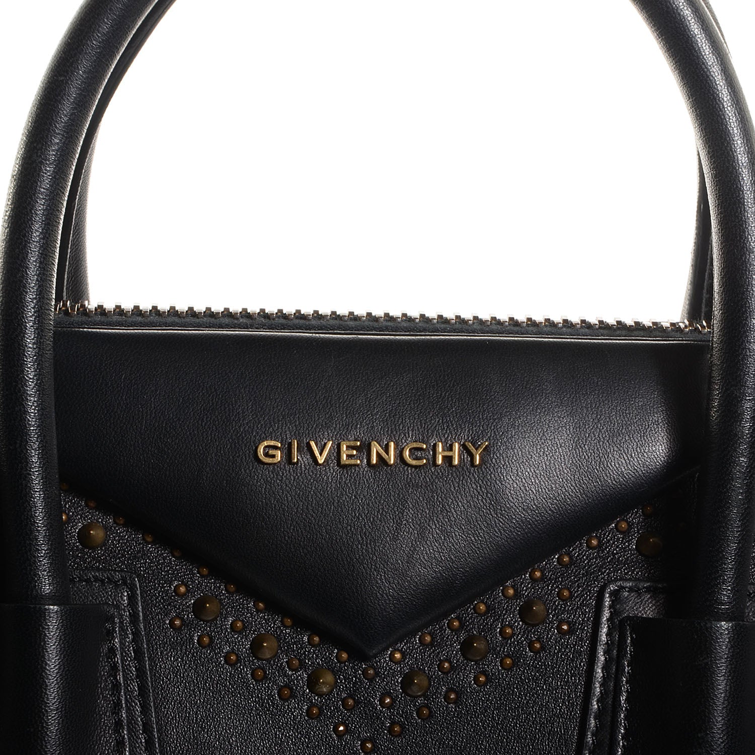 Givenchy Calfskin Medium Studded Antigona Black 9 of 12