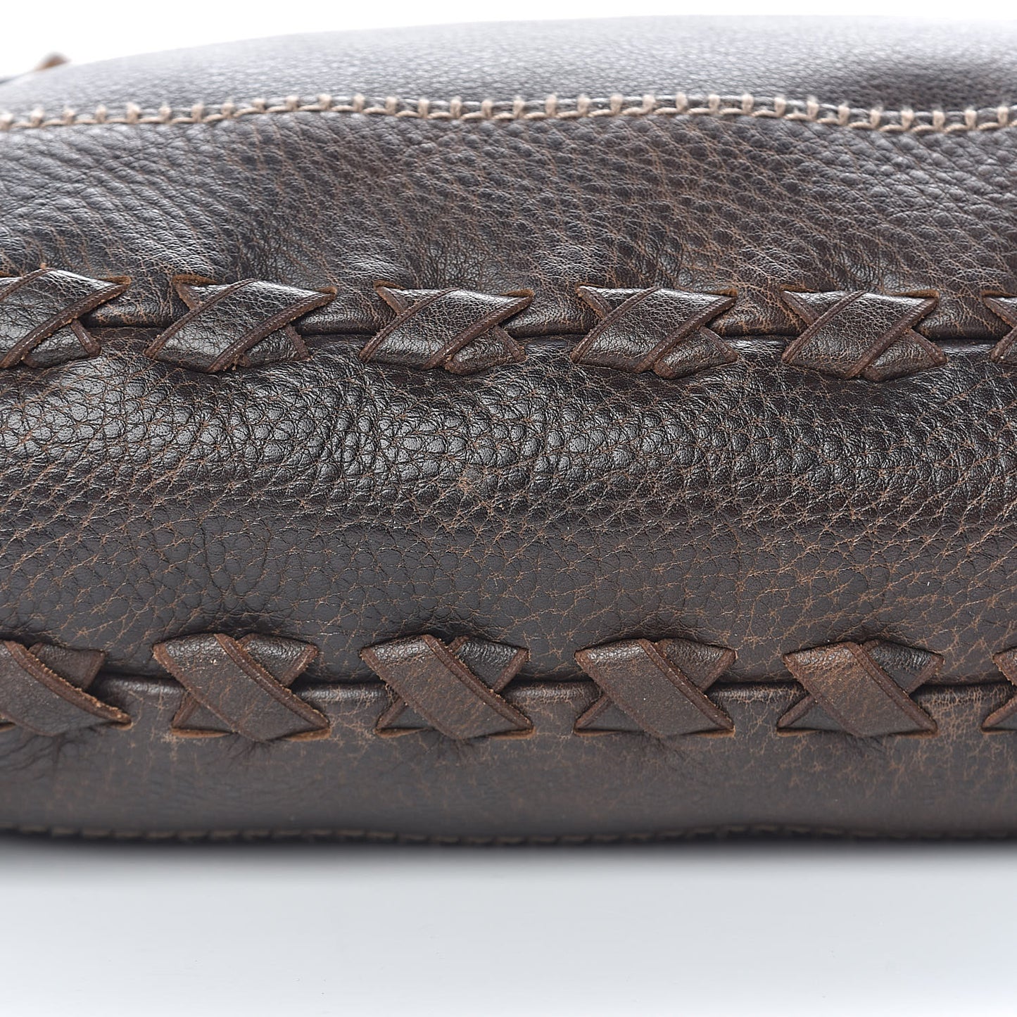 Calfskin Large New Jackie Shoulder Bag Dark Brown