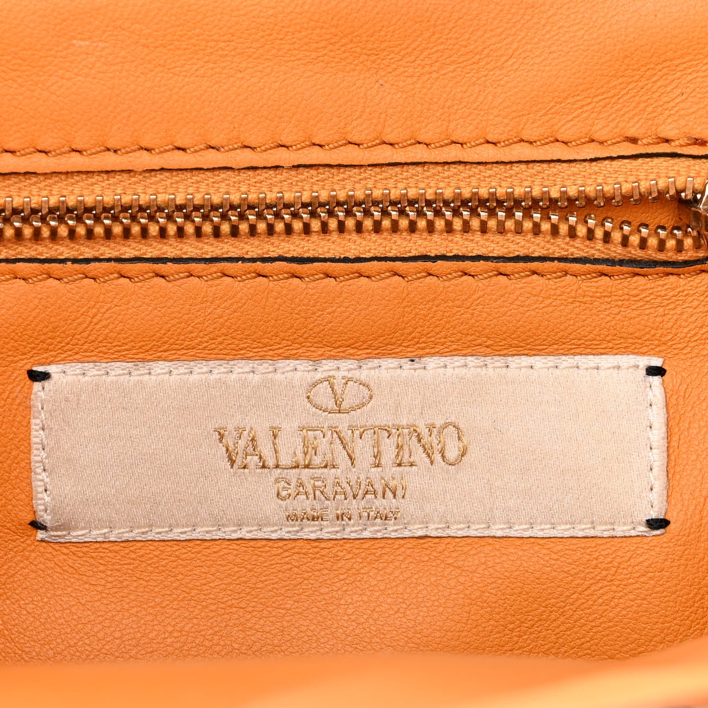 Vitello Native Couture 1975 Mini Rockstud Tote Mandarin Sorbet