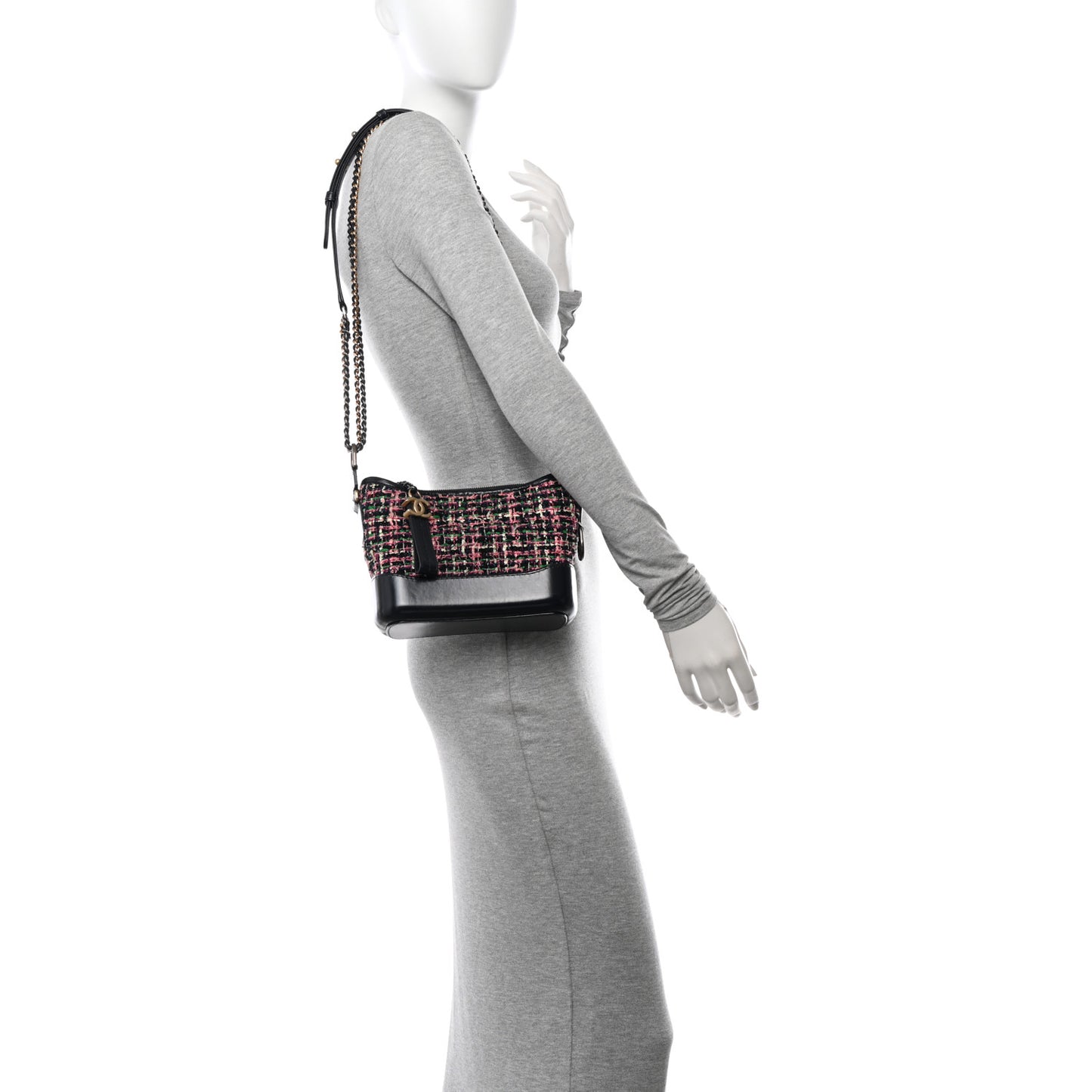 Tweed Calfskin Small Gabrielle Hobo Multi