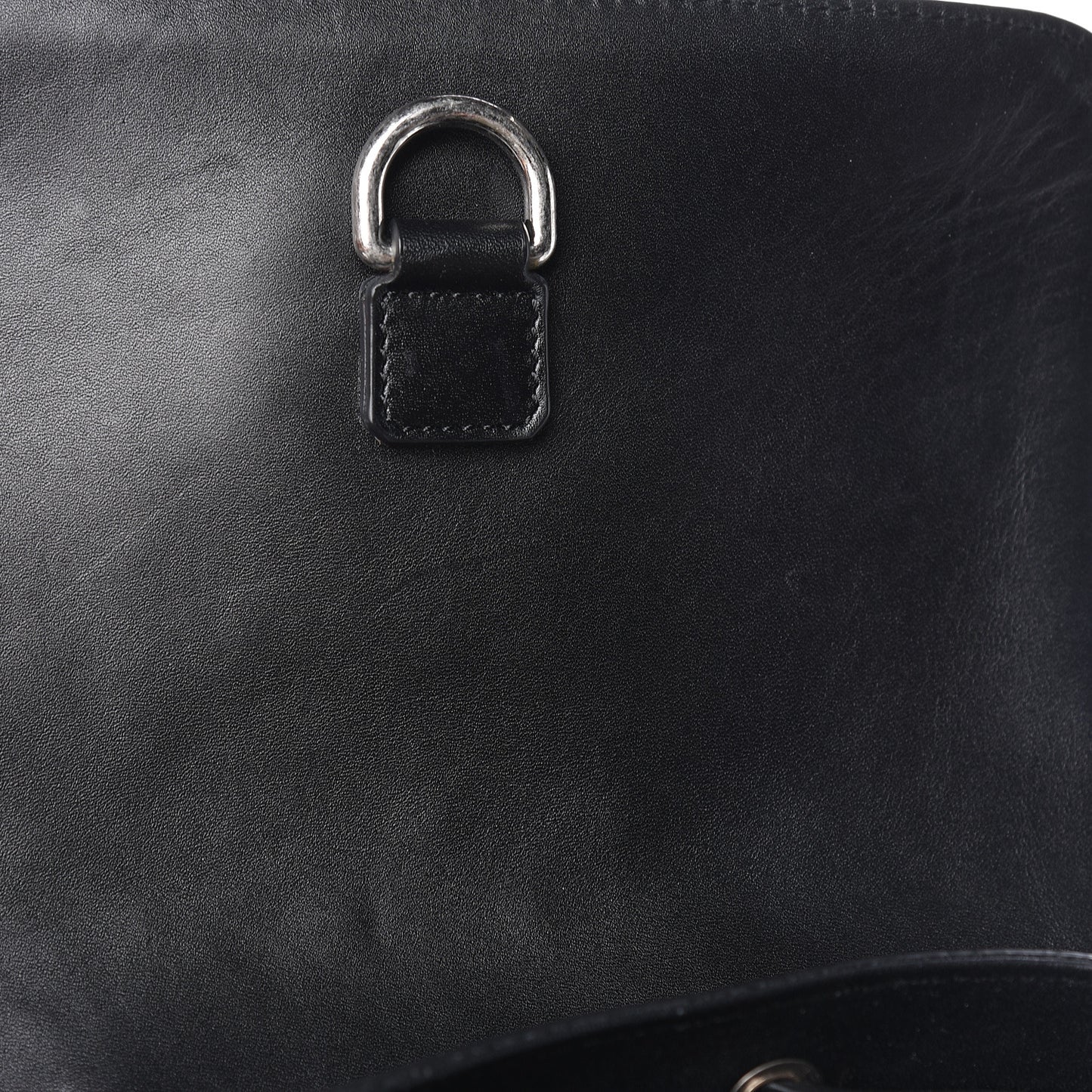 Calfskin Studded Padlock Backpack Black