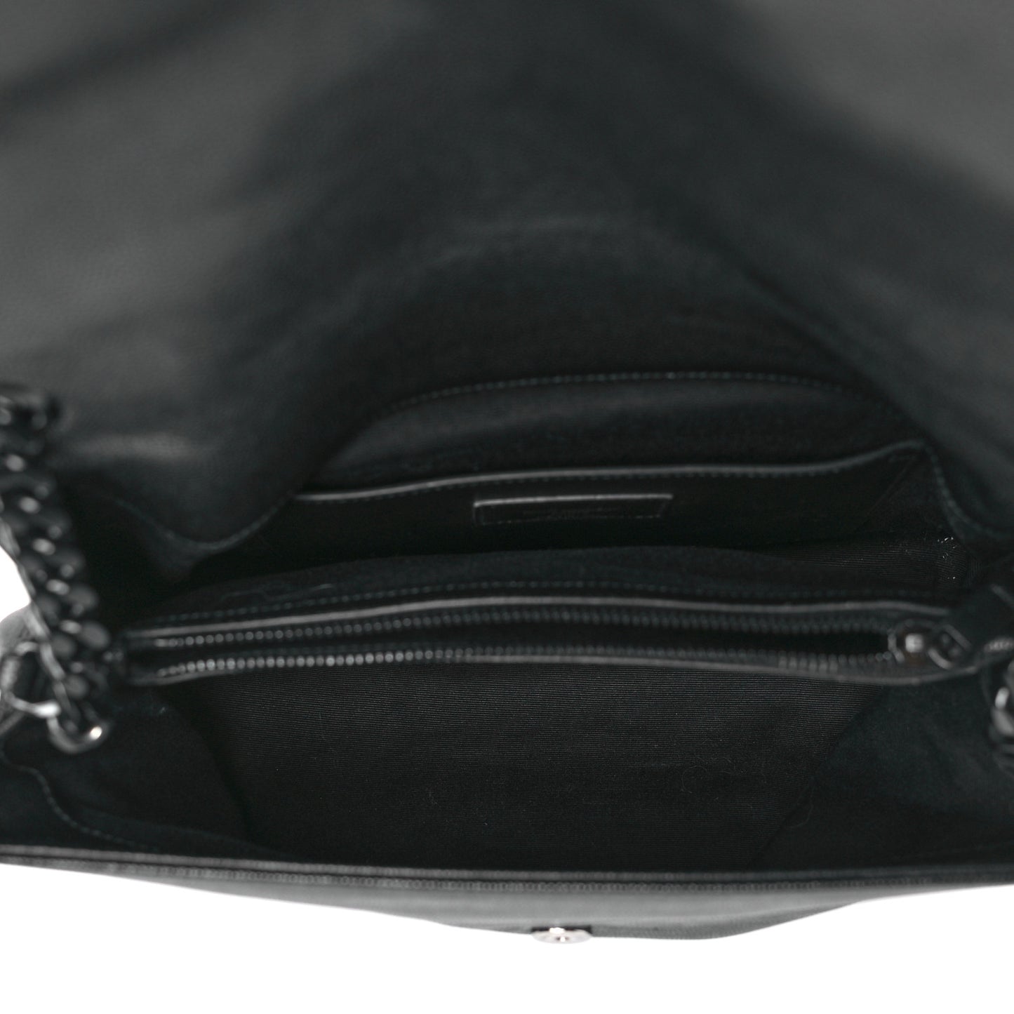 Grain De Poudre Medium West Hollywood Monogram Fold-Over Black