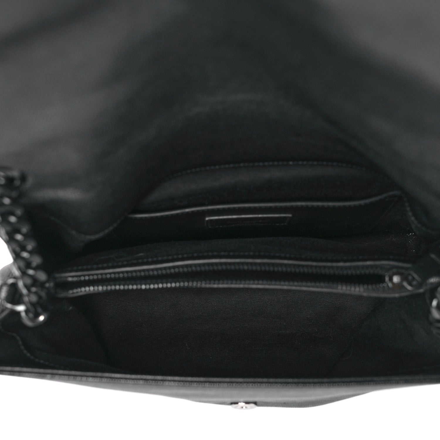 Saint Laurent Grain De Poudre Medium West Hollywood Monogram Fold-Over Black 5 of 8