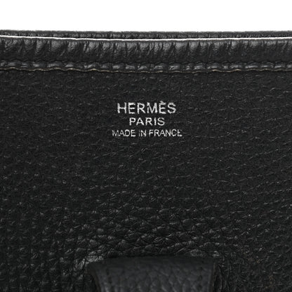 Hermes Taurillon Clemence Evelyne II PM Black 6 of 10