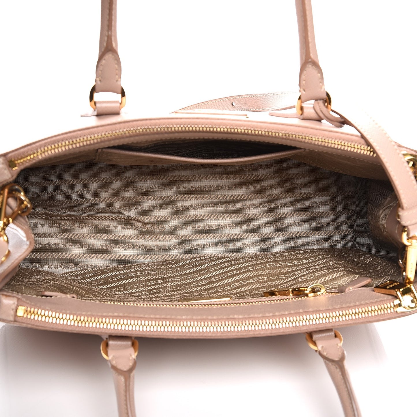 Saffiano Small Galleria Double Zip Tote Cammeo