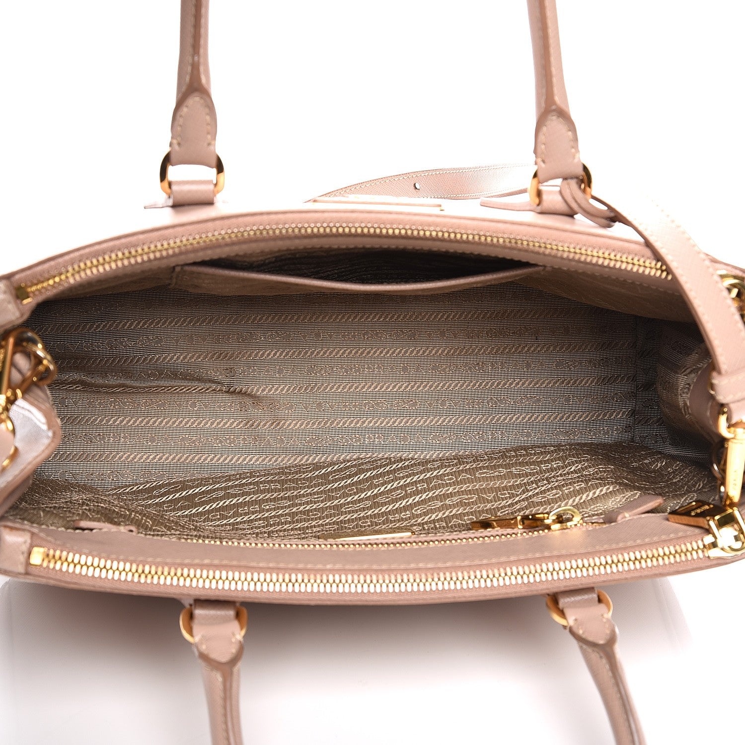 Prada Saffiano Small Galleria Double Zip Tote Cammeo 6 of 13