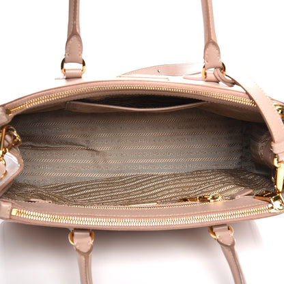 Prada Saffiano Small Galleria Double Zip Tote Cammeo 6 of 13