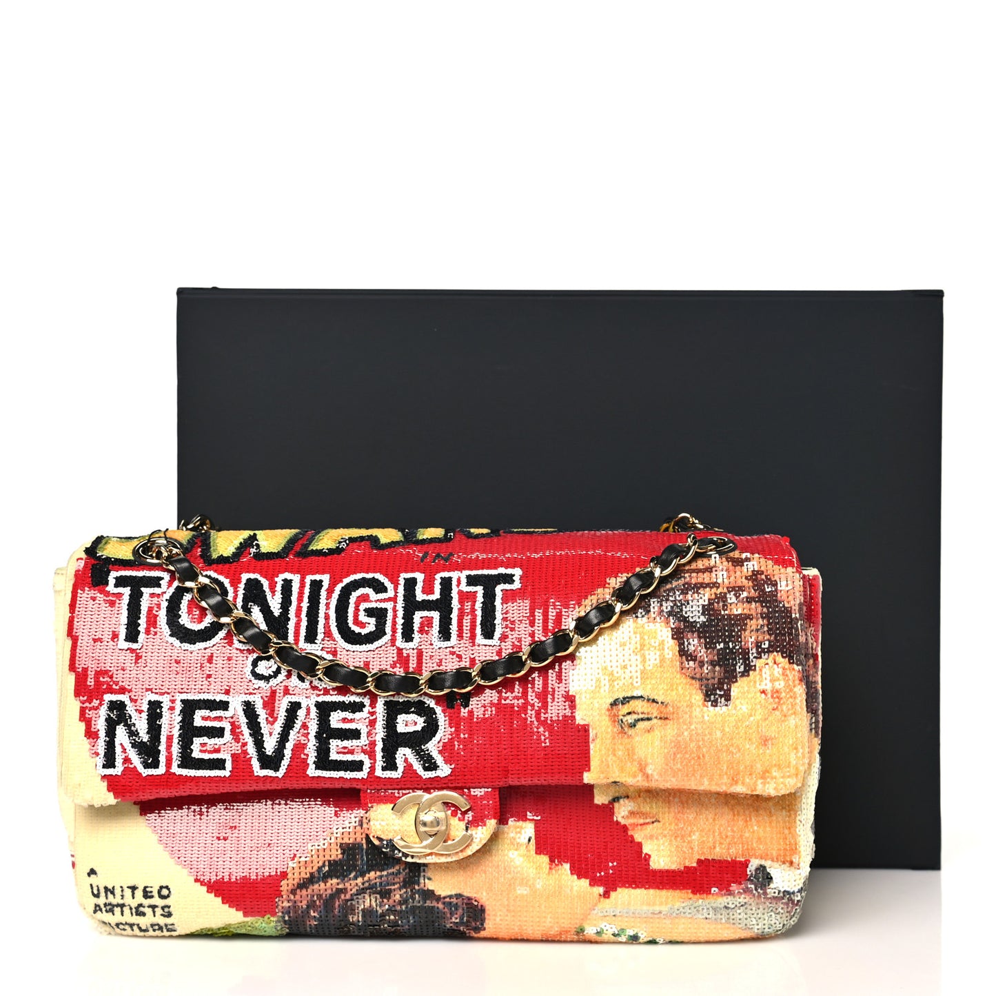 Sequin Tonight Or Never Small Souplissimo Maxi Flap Red White Beige Yellow Black