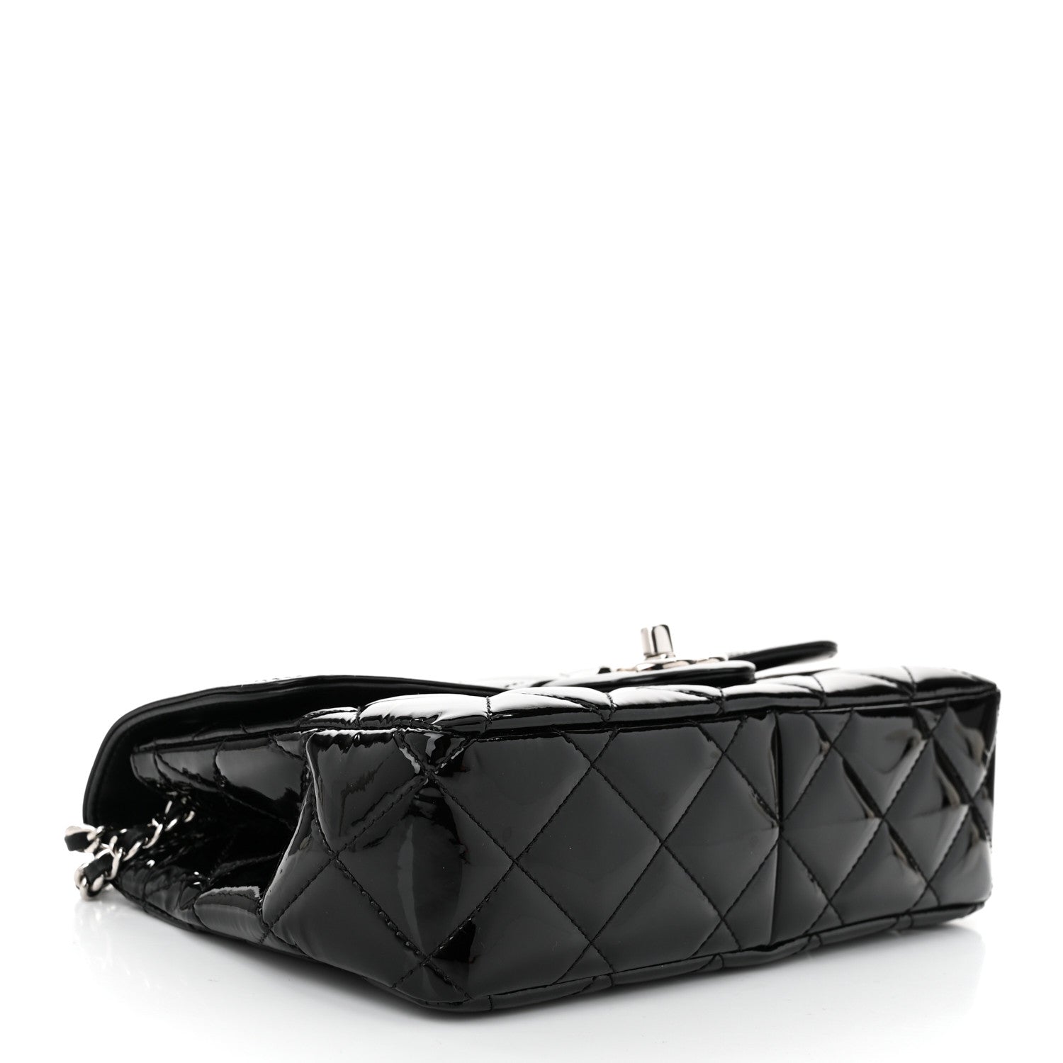 Chanel Patent Quilted Small Coco Shine Flap Black 4 of 11