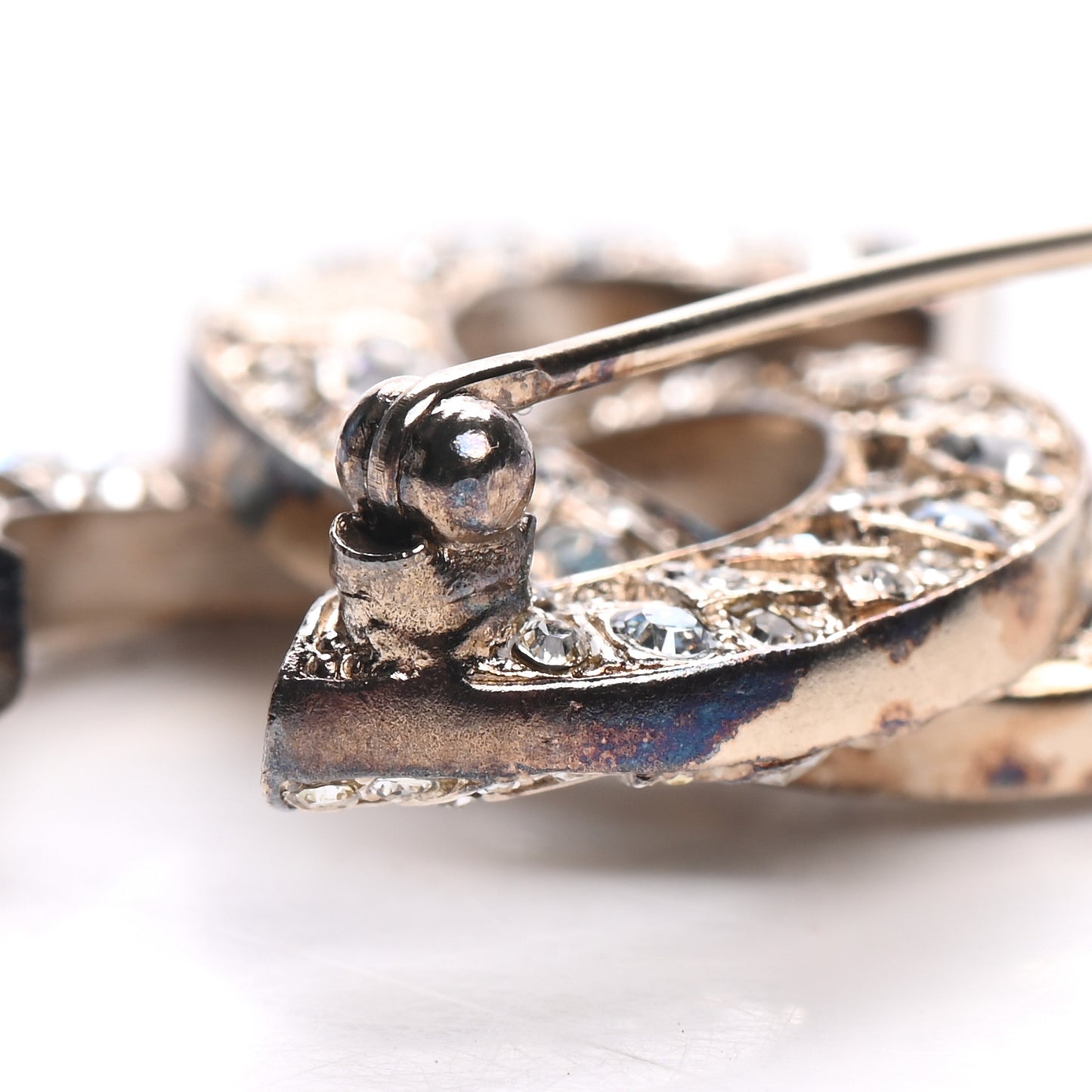 Baguette Crystal CC Small Brooch Gold