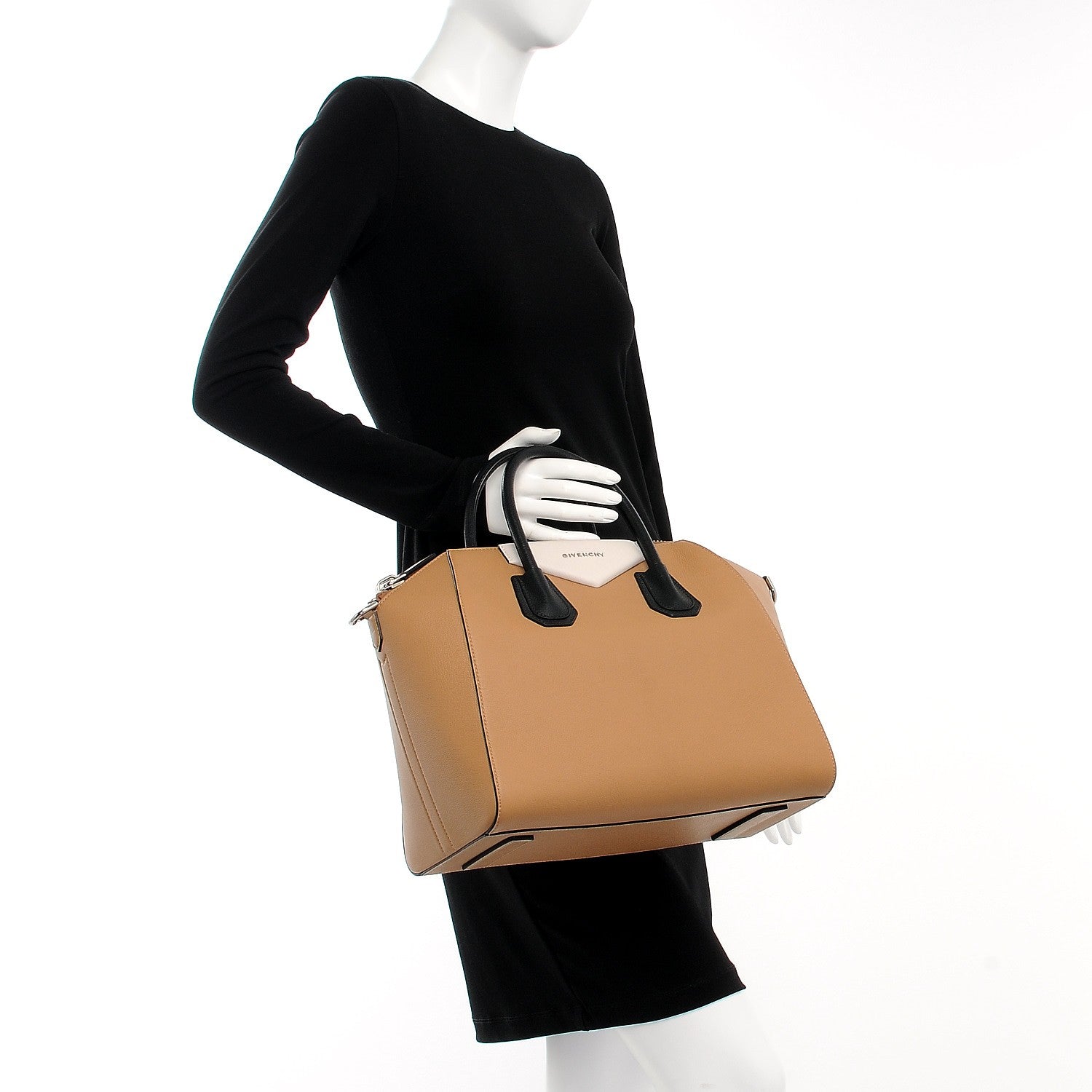 Givenchy Sugar Goatskin Medium Tri-Color Antigona Beige Black White 2 of 9