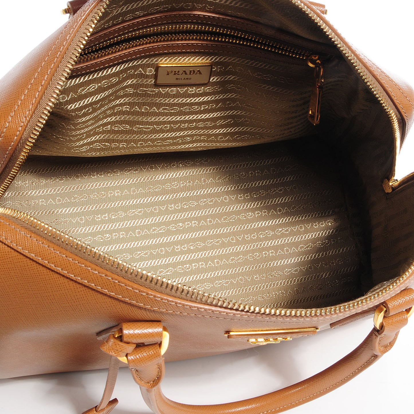Saffiano Lux Bowler Caramel