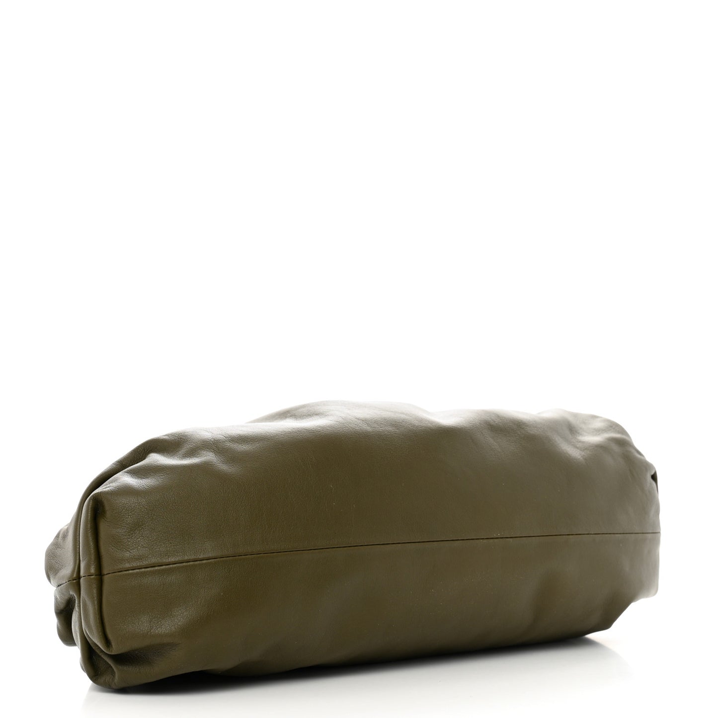 Smooth Butter Calf The Pouch Oversized Clutch Kaki Fondent