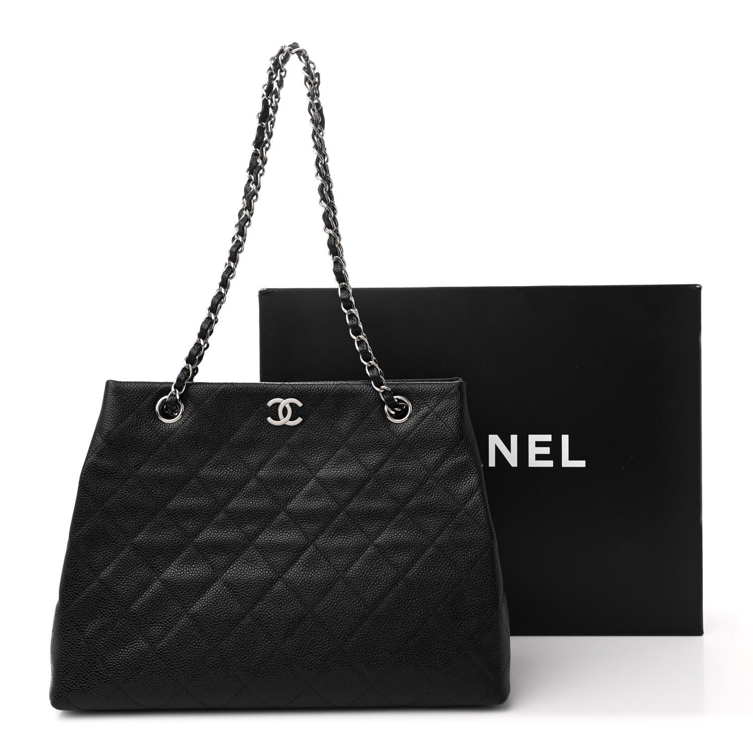 Chanel Caviar Quilted Small Shopping Tote Black 14 of 14