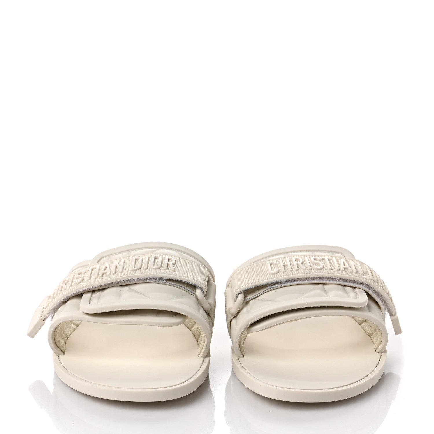 Christian Dior Rubber Macrocannage Dio(r)evolution Slide Sandals 41 Off White 2 of 8