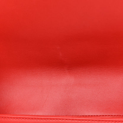 Chanel Lambskin Embossed New Medium Boy Cube Flap Red 13 of 21