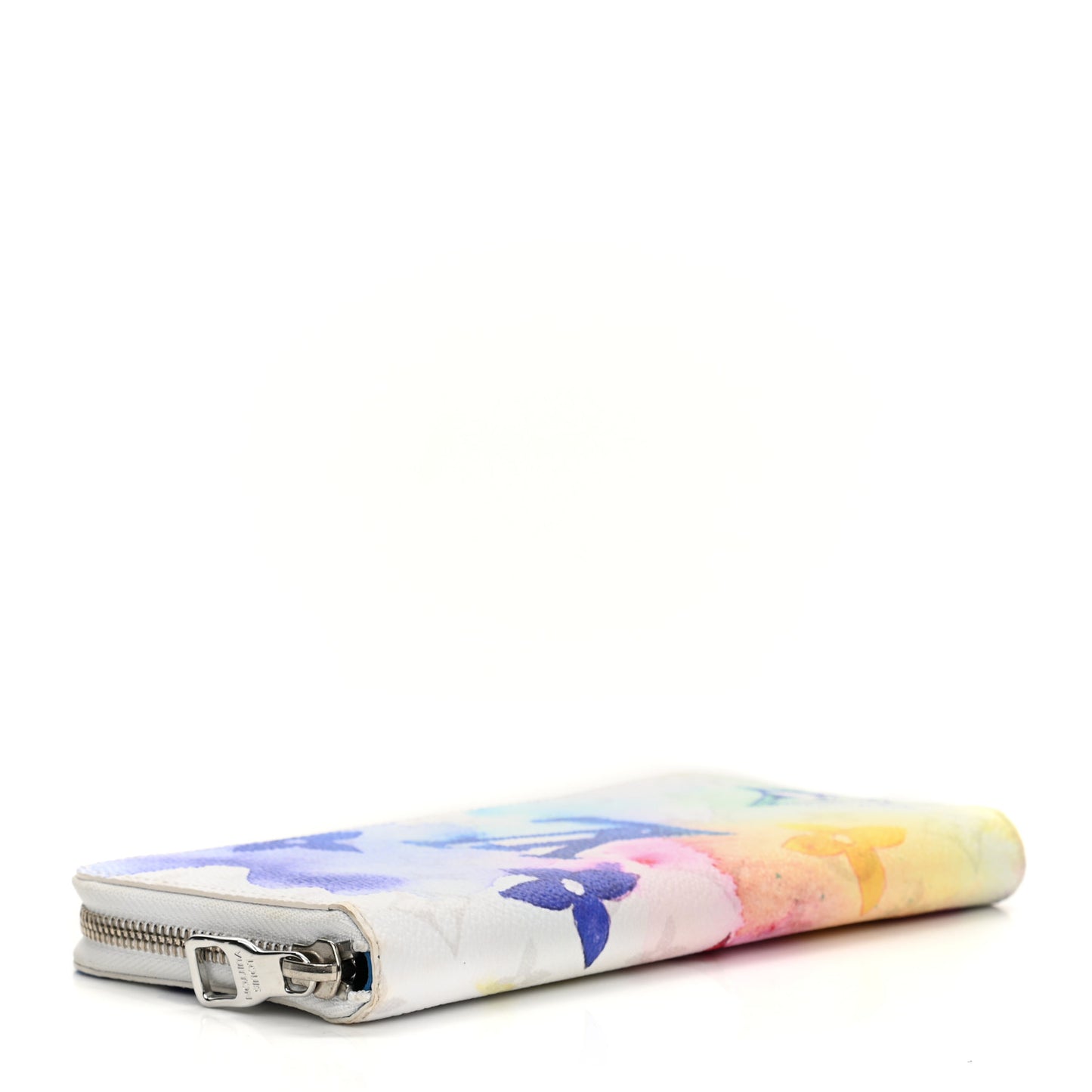 Monogram Watercolor Vertical Zippy Wallet