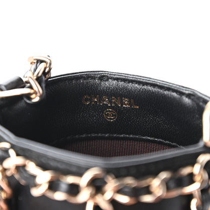 Chanel Lambskin Clutch With Chain Black 12 of 16