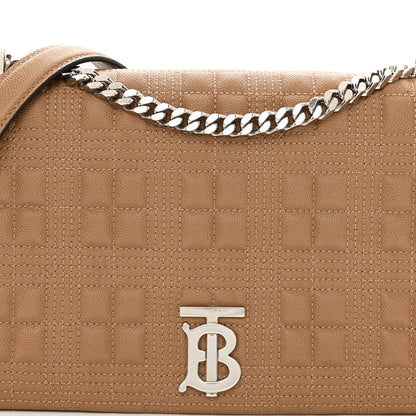 Burberry Lambskin Quilted Medium Lola Bag Camel 5 of 9
