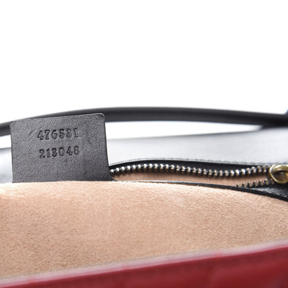 Gucci Calfskin Bamboo Trapuntata Queen Margaret Top Handle Bag Blue Agata Hibiscus Red Mystic White Sugar Pink 9 of 13