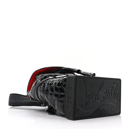 Christian Louboutin Calfskin Alligator Embossed Small Explorafunk Backpack Black 7 of 17