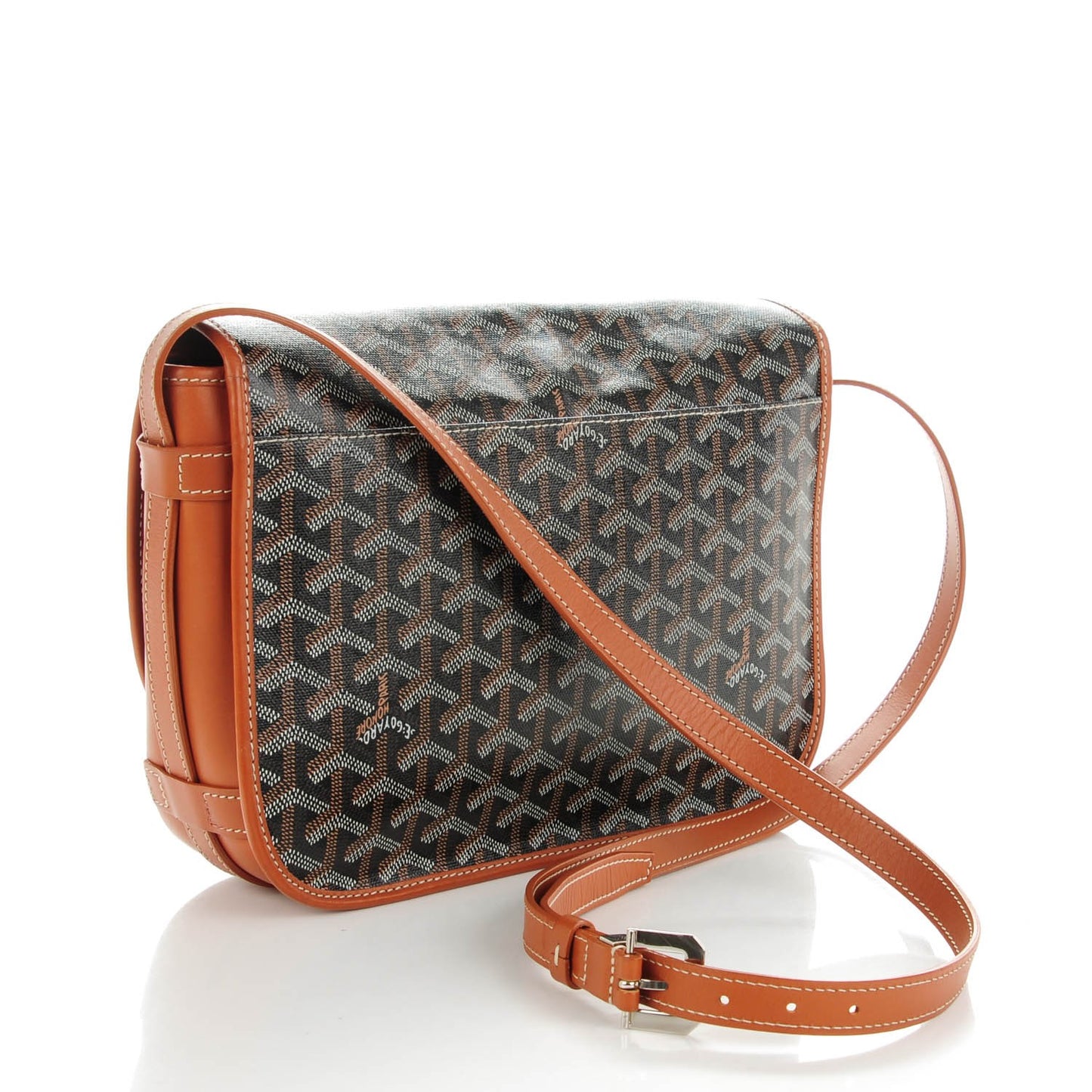 Goyardine Belvedere MM Messenger Bag Black Gold