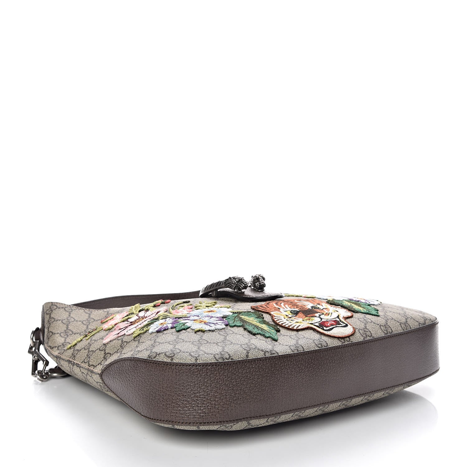 Gucci GG Supreme Monogram Web Embroidered Medium Dionysus Hobo Beige New Acero Multicolor 4 of 9