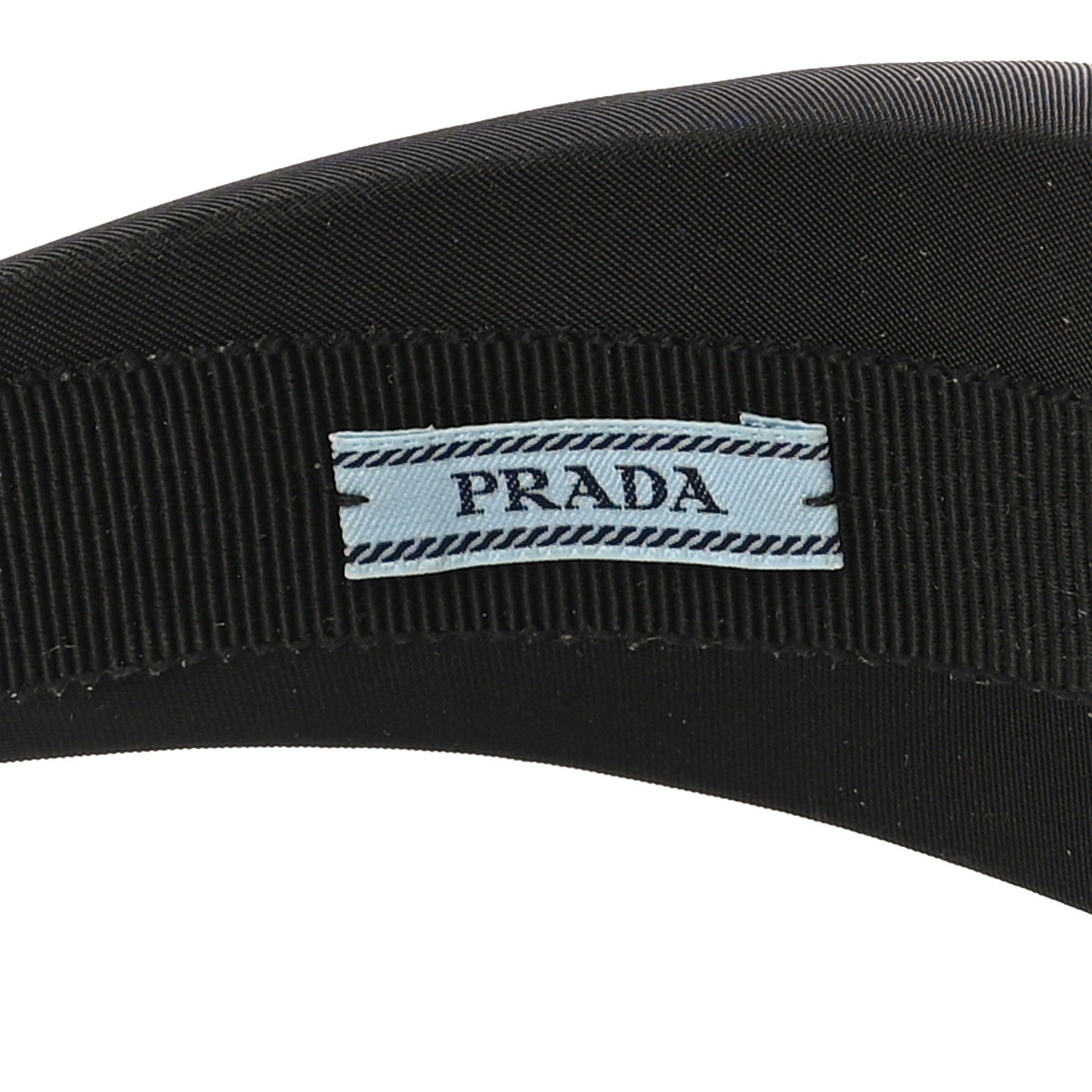 Re-Nylon Metal Triangle Logo Headband Black