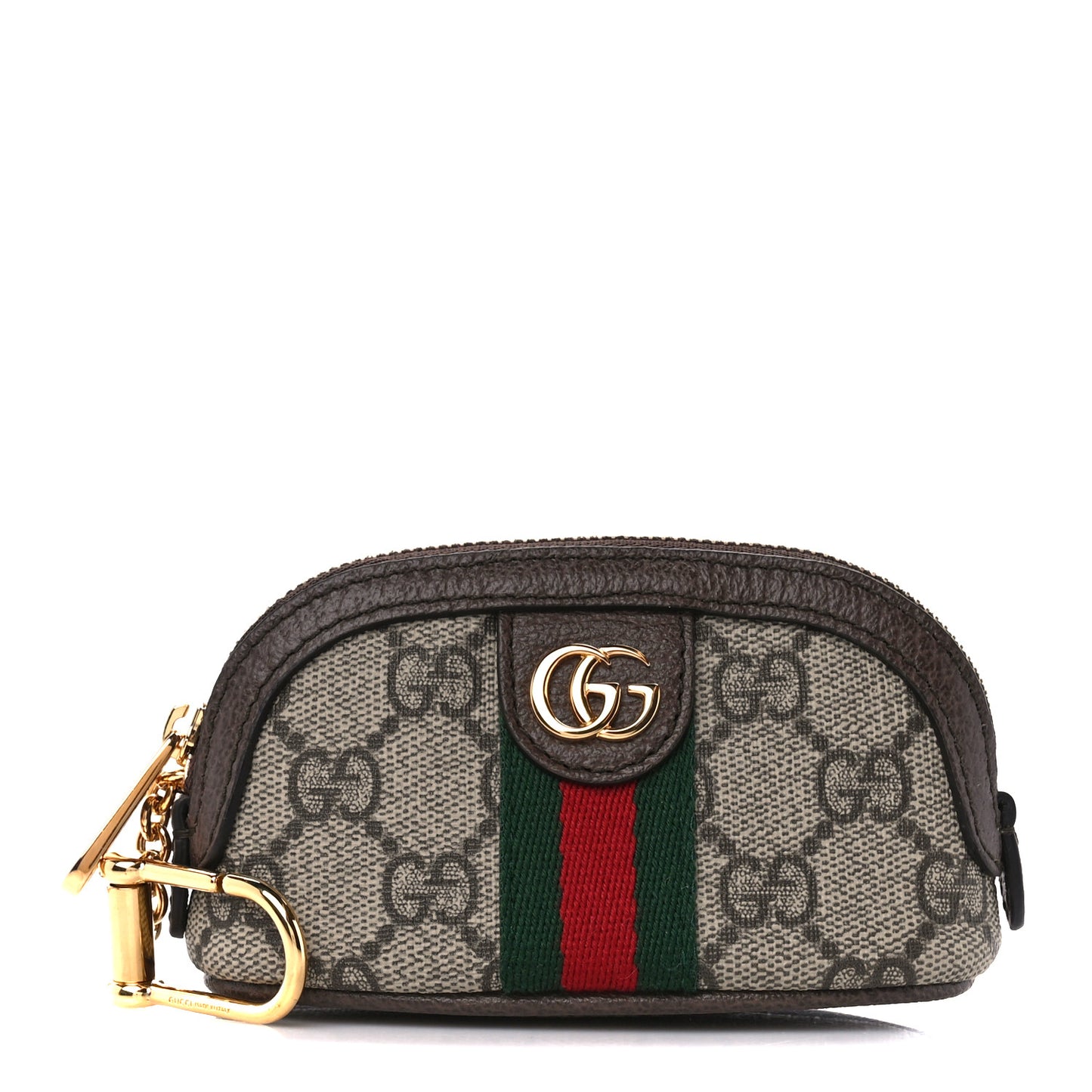 GG Supreme Monogram Web Ophidia Dome Key Pouch Beige New Acero