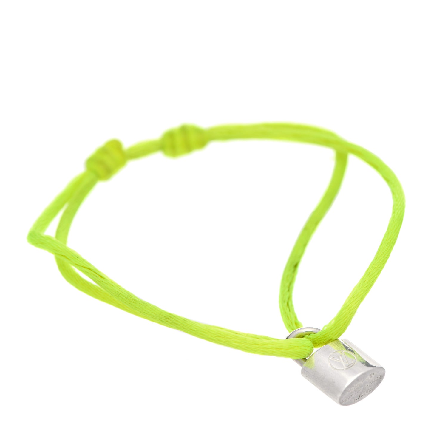 X UNICEF Sterling Silver Lockit Bracelet Neon Yellow