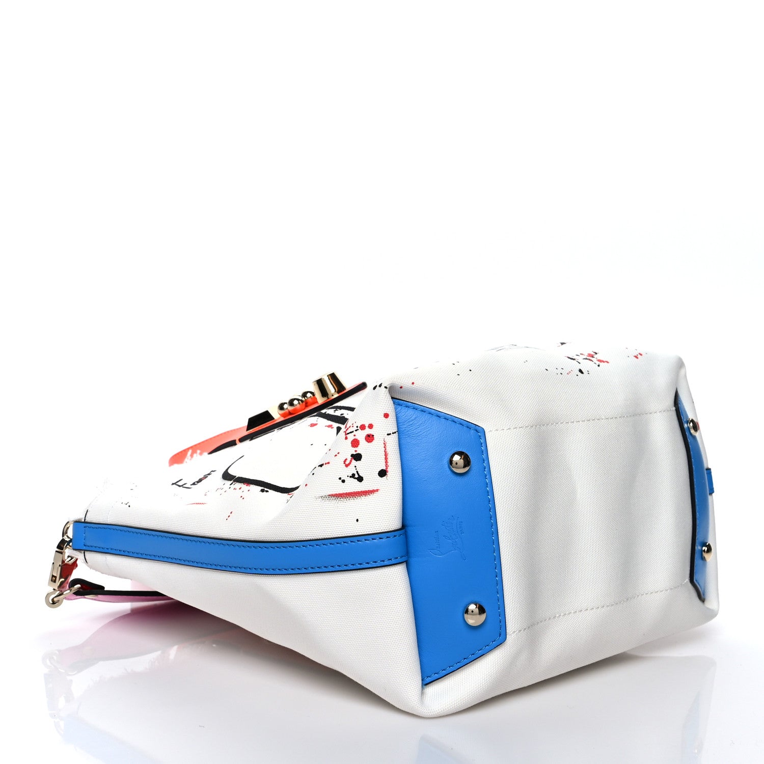 Christian Louboutin Canvas Frangibus Tote White Multicolor 3 of 9