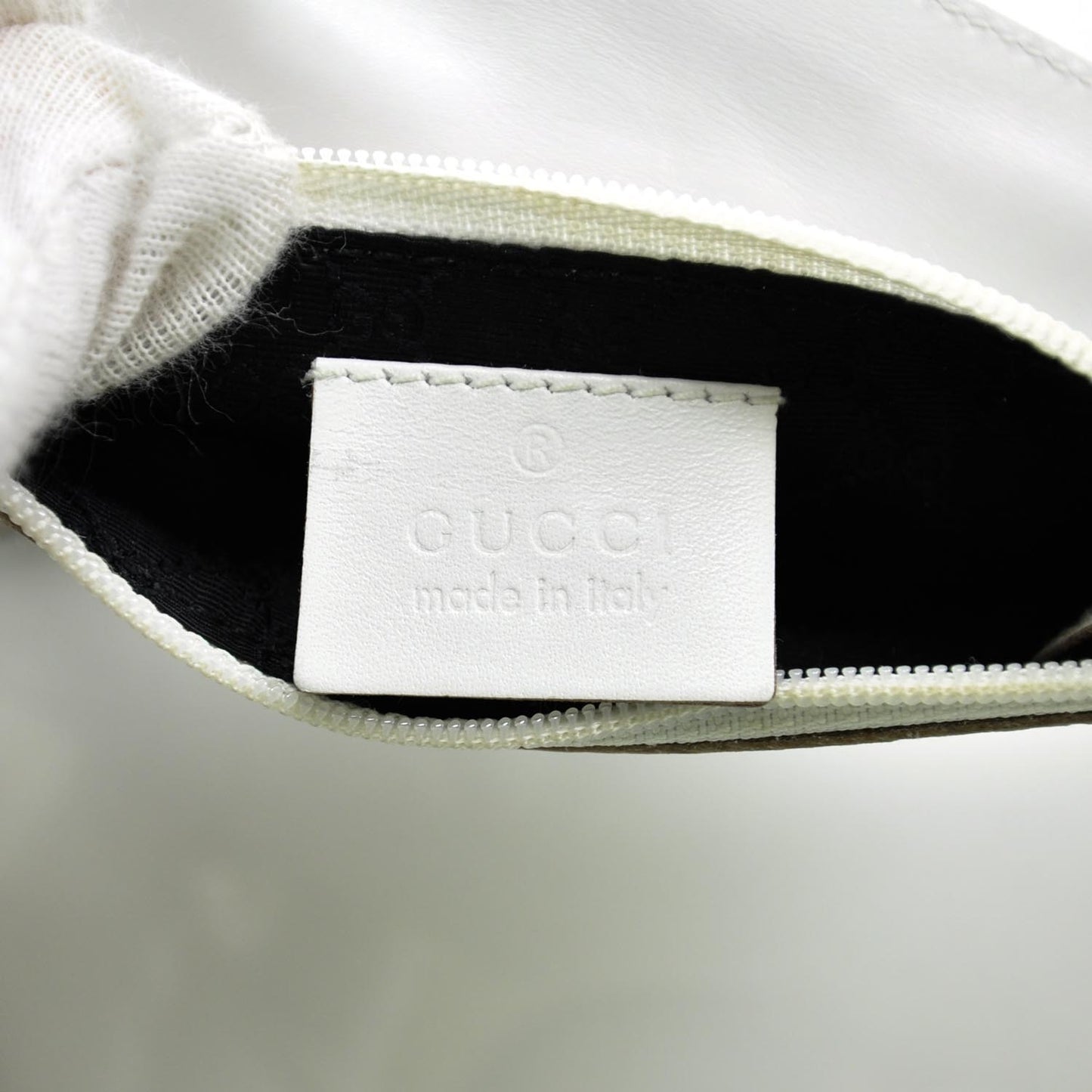 Perforated Leather Shoulder Bag White
