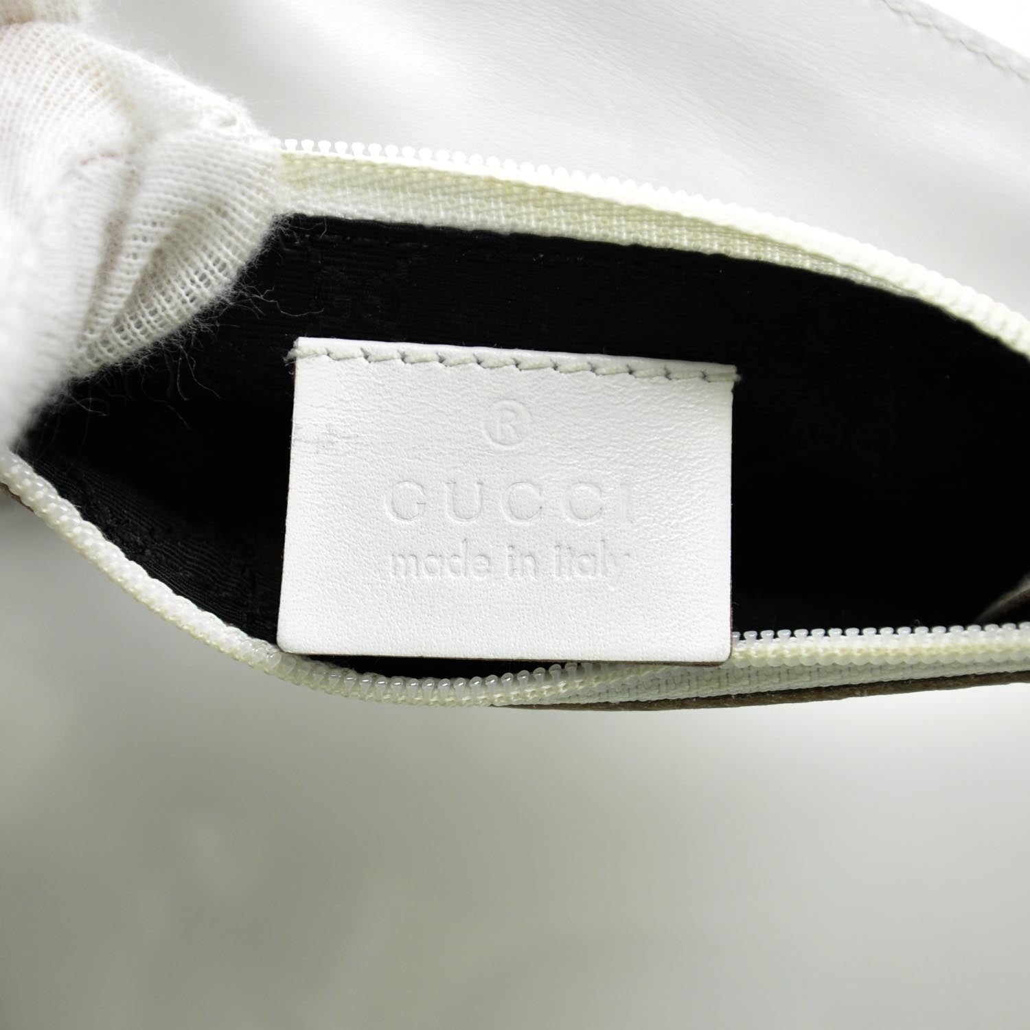 Gucci Perforated Leather Shoulder Bag White 8 of 9