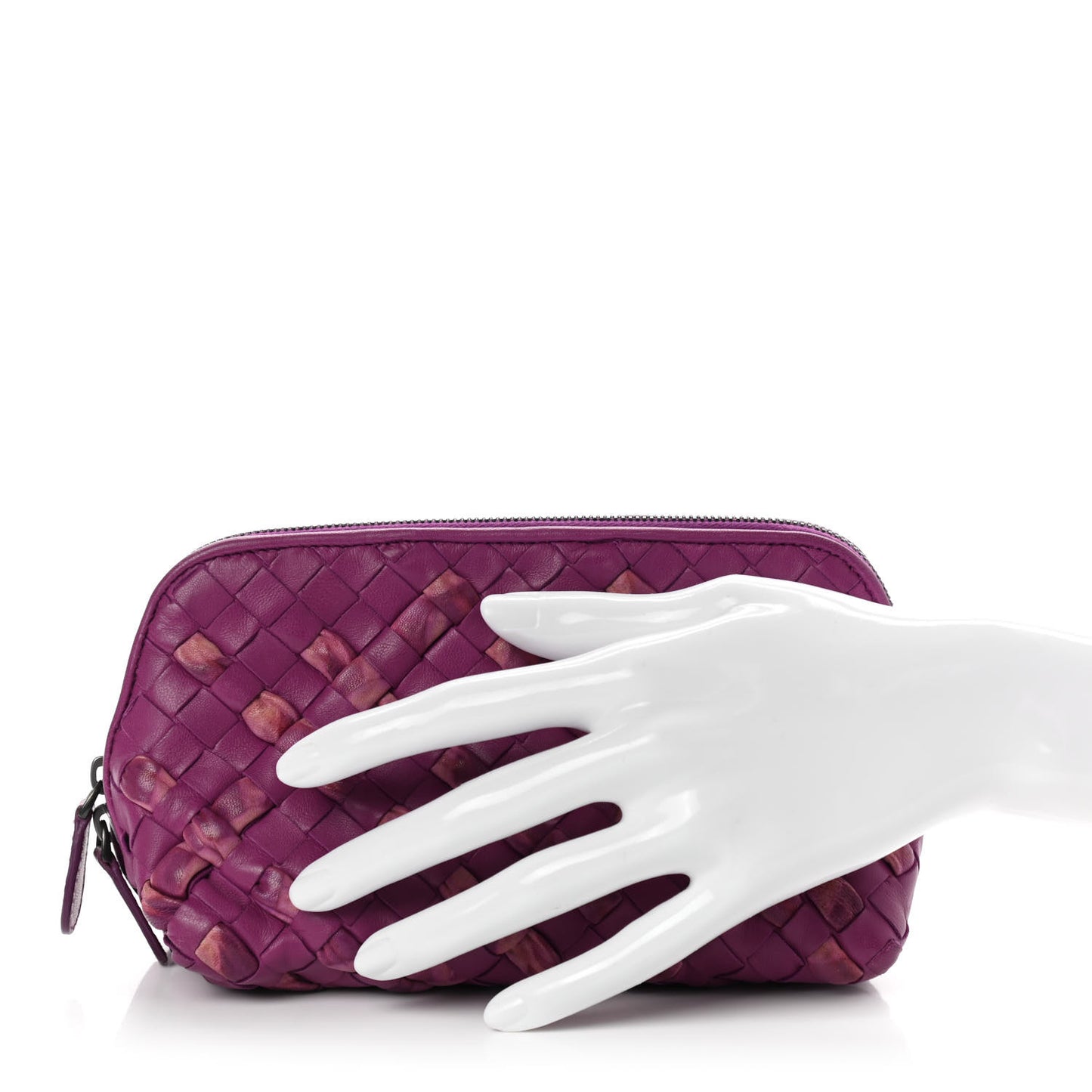 Nappa Intrecciato Sfrangiato Cosmetic Case Orchid