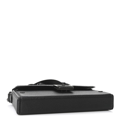 Fendi Vitello Cher Baguette Soft Trunk Phone Pouch Black 4 of 10
