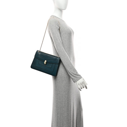 Bulgari Calfskin Serpenti Forever Shoulder Bag Emerald Green 2 of 11