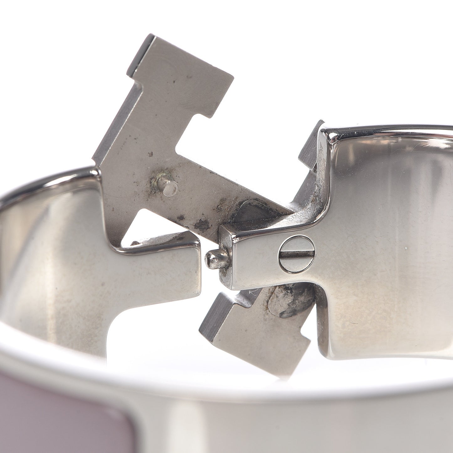 Enamel Wide Clic Clac H Bracelet GM Marron Glace