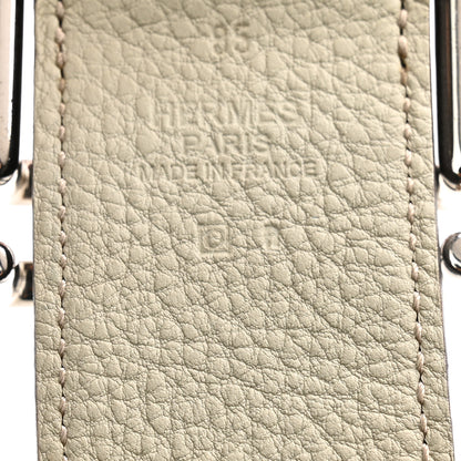 Hermes Box Togo Nathan 40 Belt 85 34 Black Beige Esquisse 5 of 8