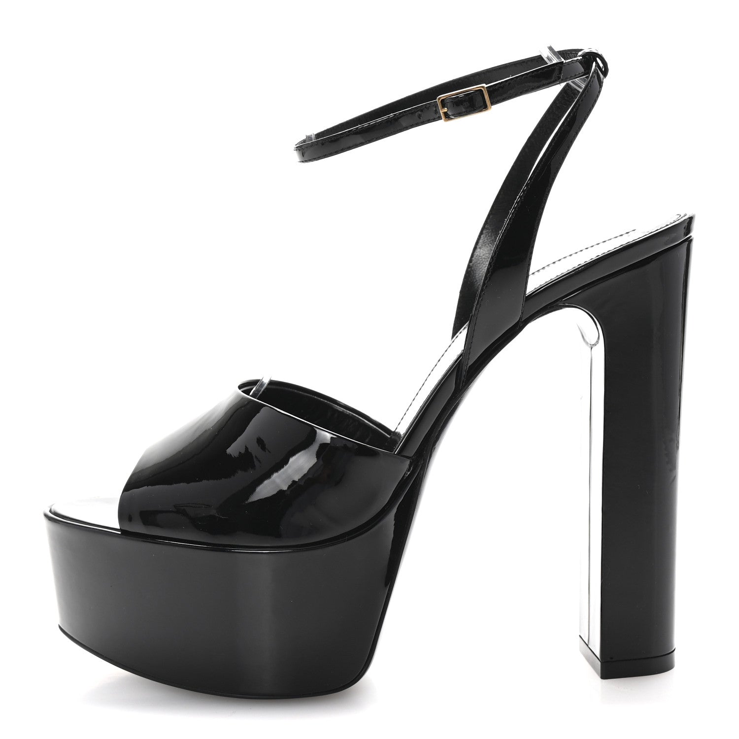 Saint Laurent Patent Jodie 95 Platform Sandals 40 Black 1 of 10