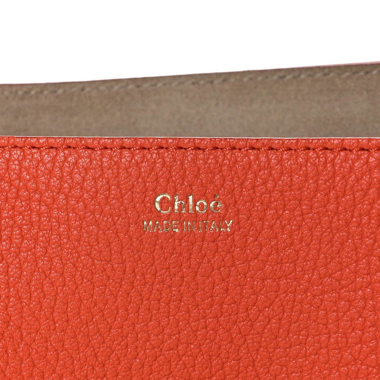 Chloe Grained Lambskin Mini Drew Shoulder Bag Foxy Orange 6 of 12